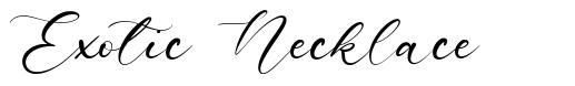 Exotic Necklace font