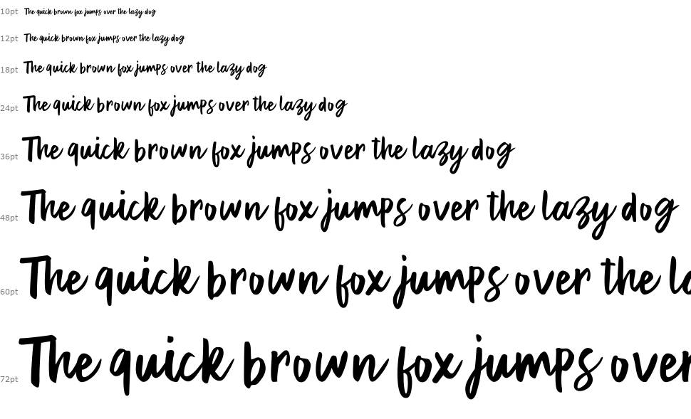 Exotic Queen font Waterfall