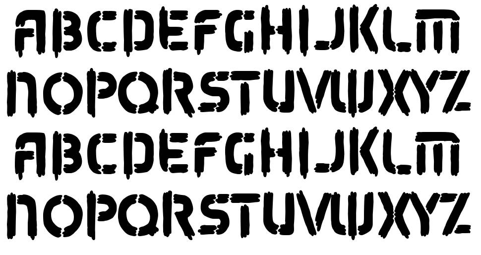 Exotic Stencil Army font