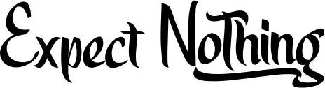 Expect Nothing font by VinType | FontRiver