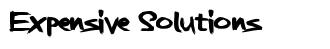 Expensive Solutions font
