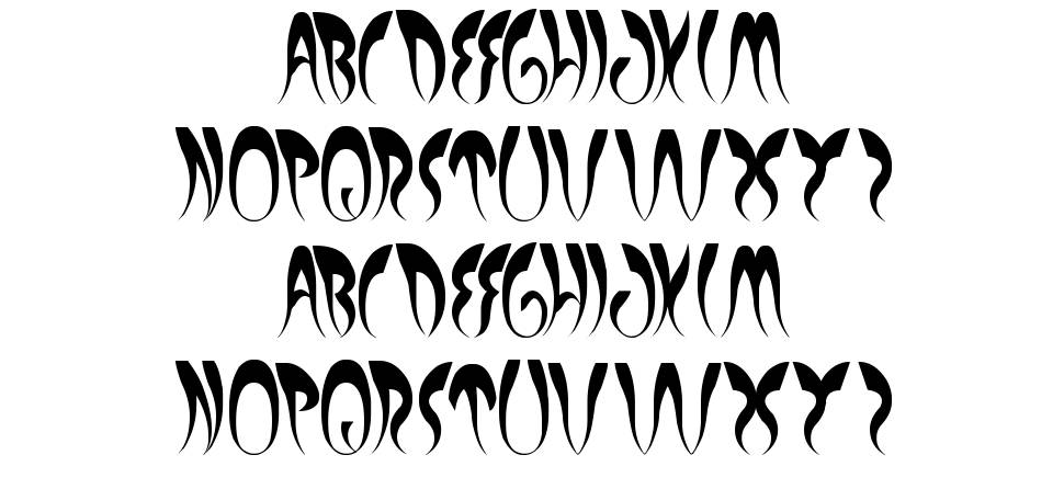 Experiment Butterfly font specimens