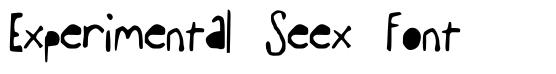 Experimental Seex Font carattere