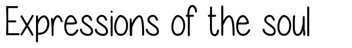 Expressions of the soul font