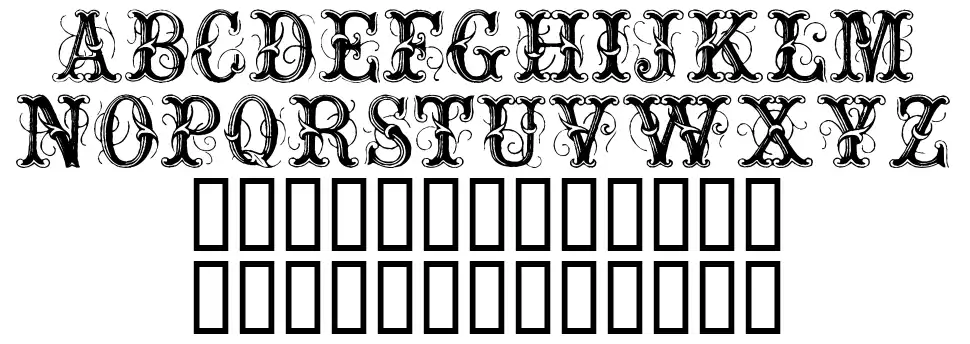 Extra Ornamental schriftart vorschau