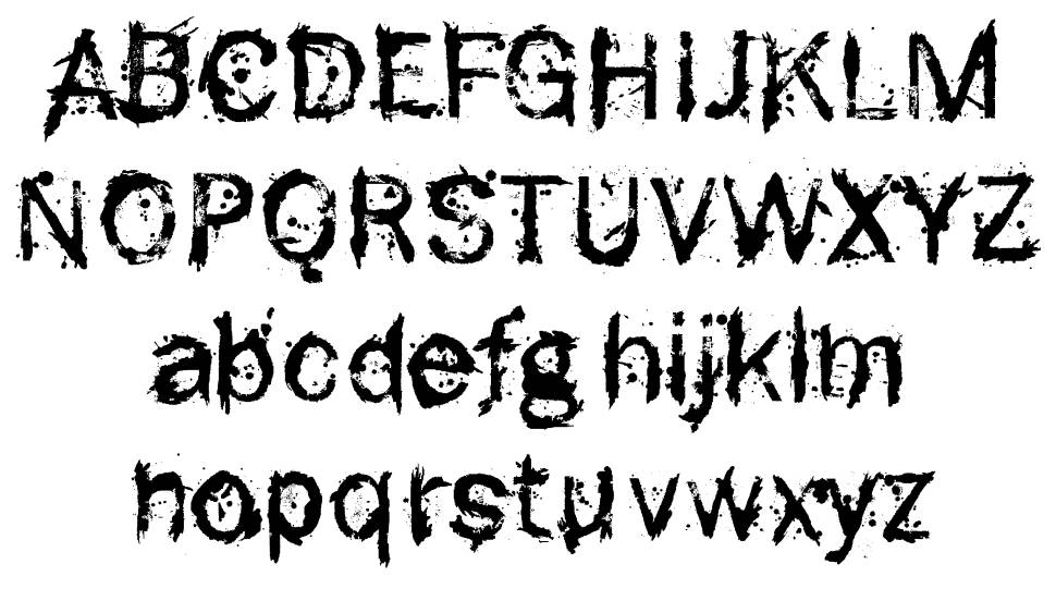 F-Rotten font specimens