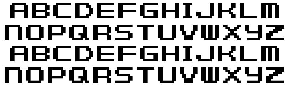 F-Zero GBA Text 1 font specimens