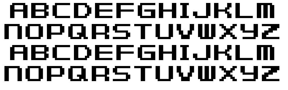 F-Zero GBA Text 1 schriftart vorschau