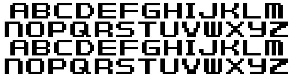 F-Zero GBA Text 1font specimens