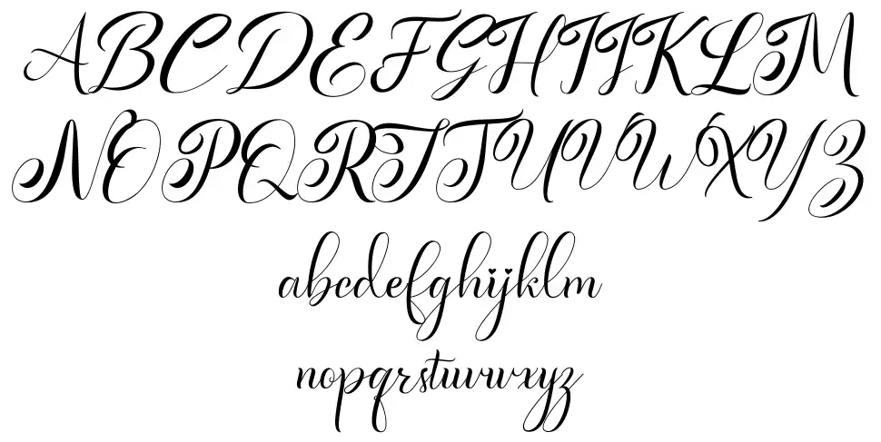 Fabella Flower font specimens