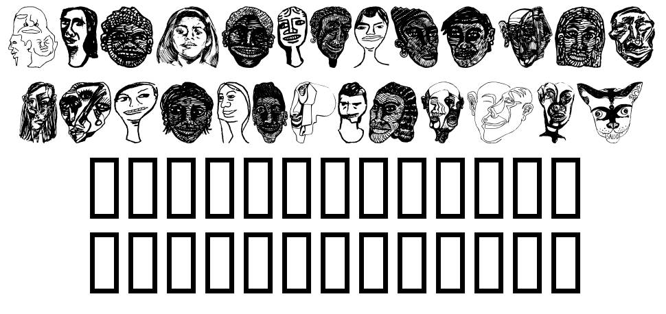 Faces Plain font specimens