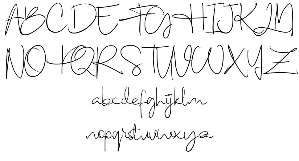 Factually Handwriting font specimens