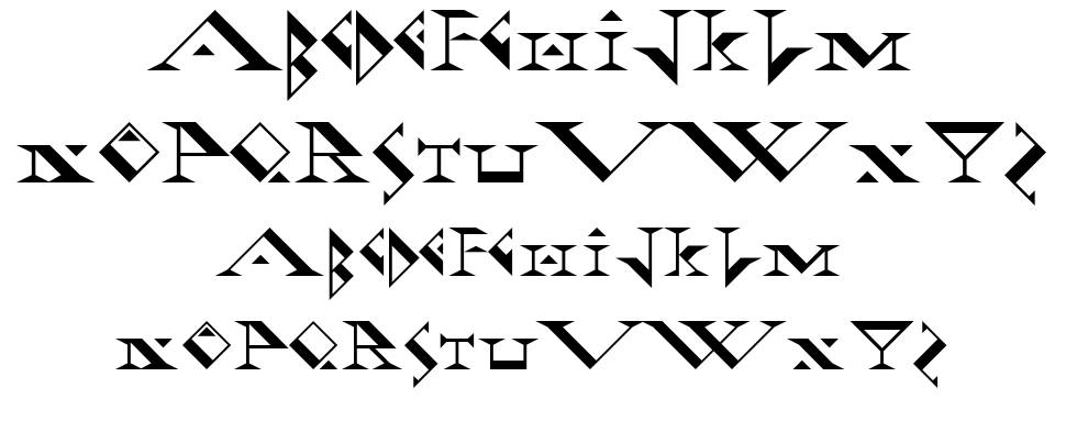 Fadgod-Regular písmo Exempláře