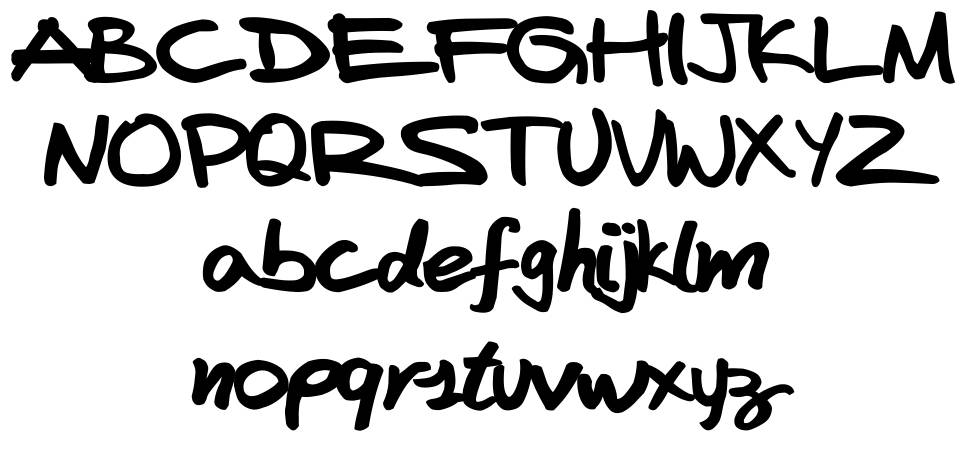 Fafers Handwriting font specimens