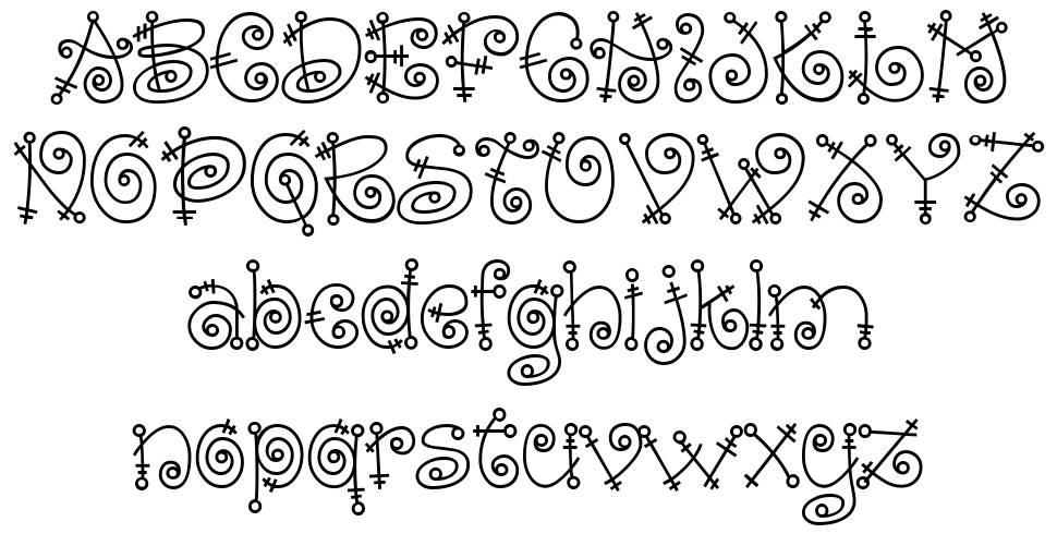 Fairytale font specimens