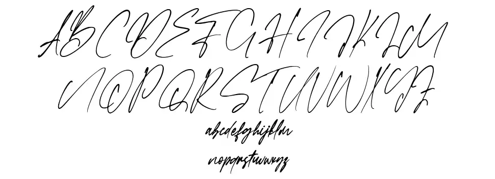 Faloney Script font Örnekler