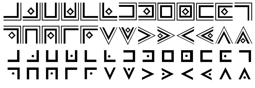FAM-Code font specimens