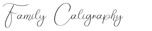 Family Caligraphy carattere