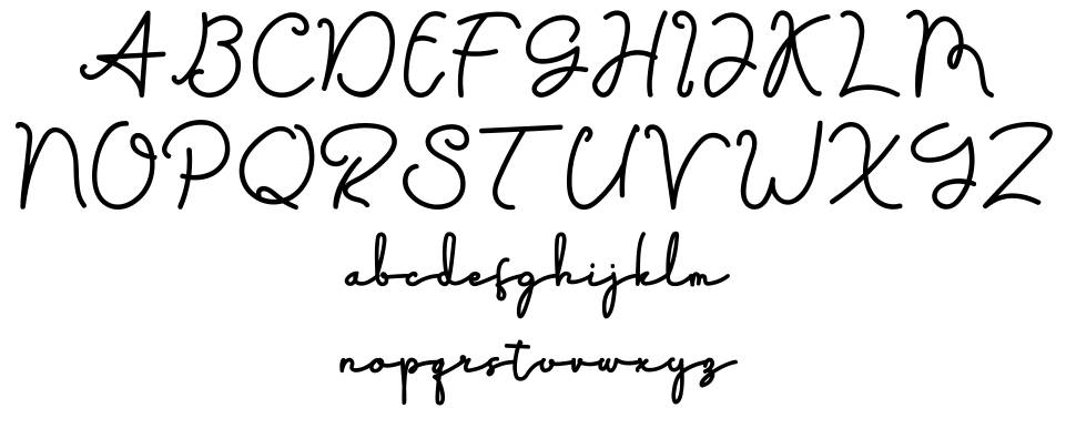 Fannisha schriftart vorschau