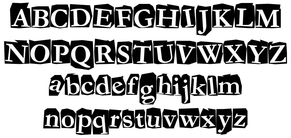 Fanzine font specimens