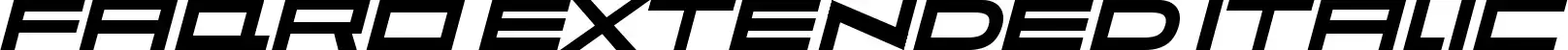 Faqro Extended Italic 