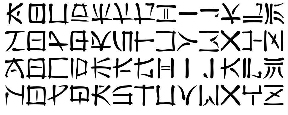 Far East písmo Exempláře