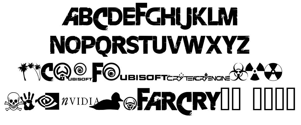 FarCry шрифт Спецификация