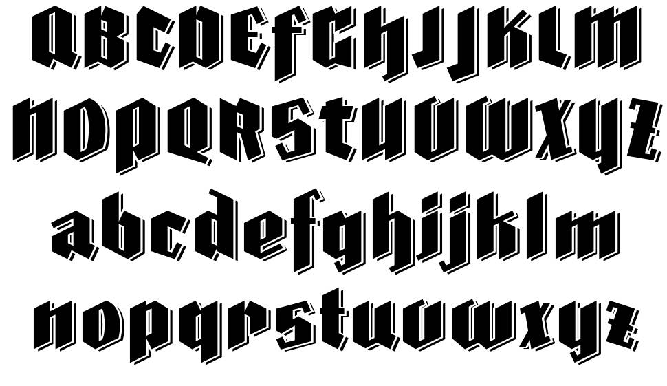 Farisea Dark font specimens