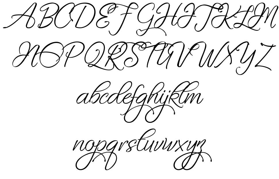 Fascinating Celestina 字形 标本
