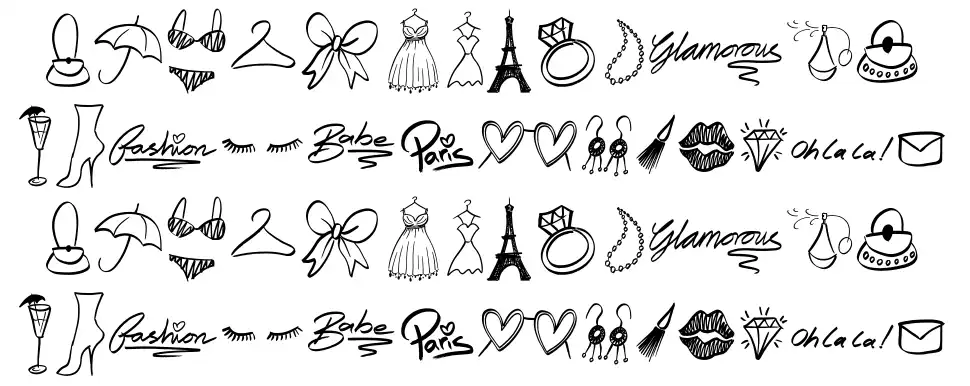 Fashion Pictures font Specimens
