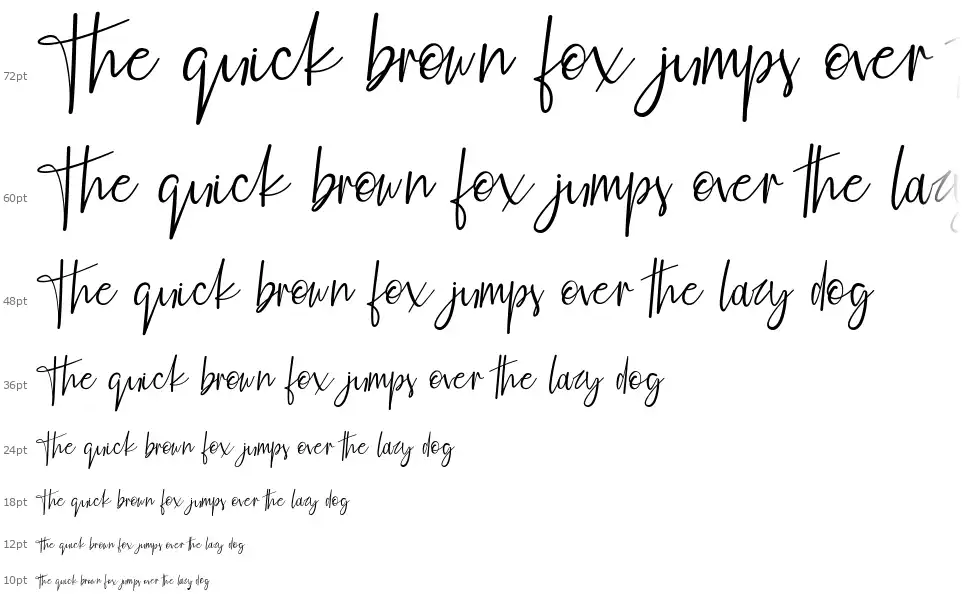 Fashion Script font Waterfall