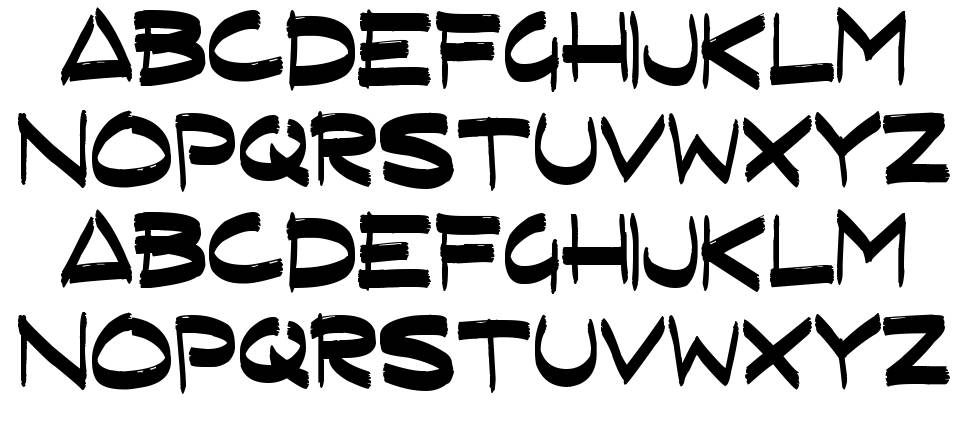 Fast Flat Brush font Örnekler