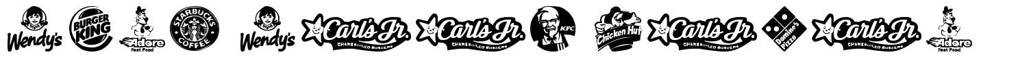 Fast Food logos schriftart