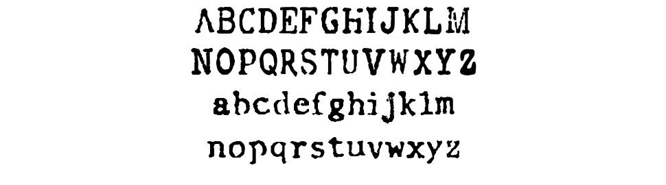 FBI Old Report font specimens