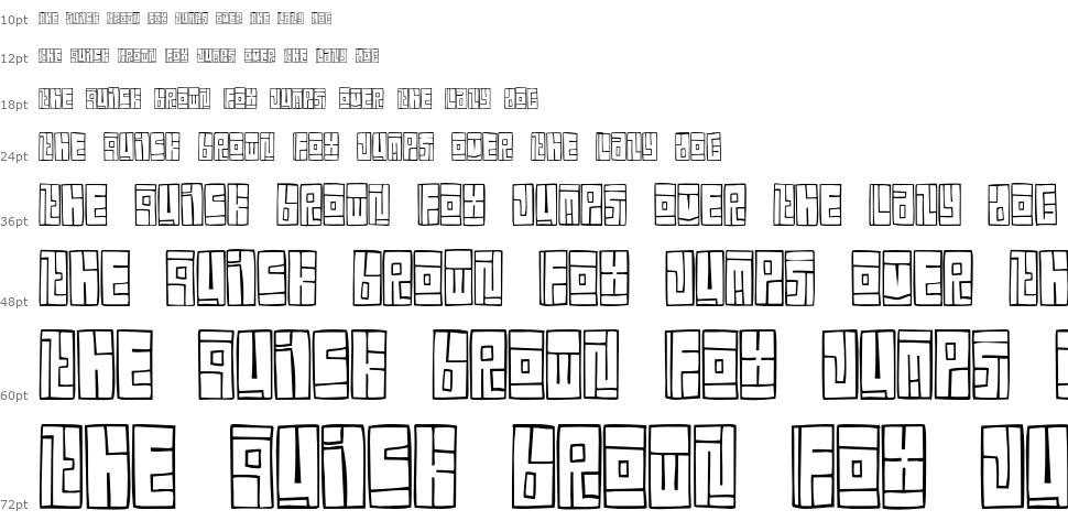 FE Box Font шрифт Водопад