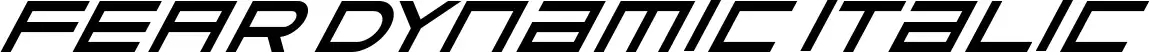 FEAR Dynamic Italic