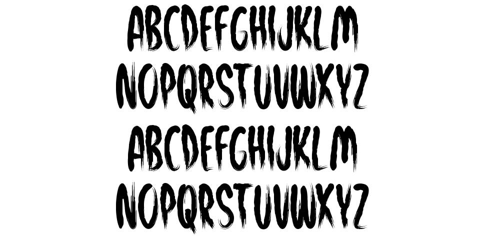 Fearful House font specimens