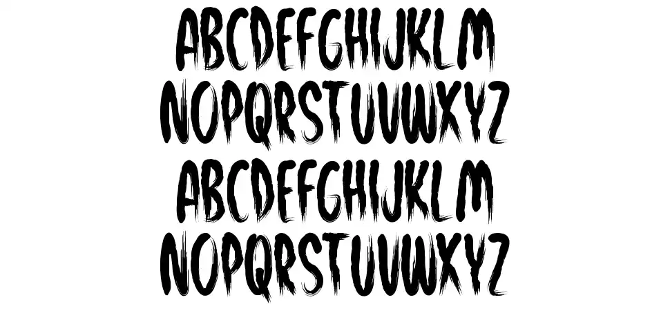 Fearful House font specimens