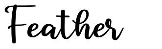 Feather font