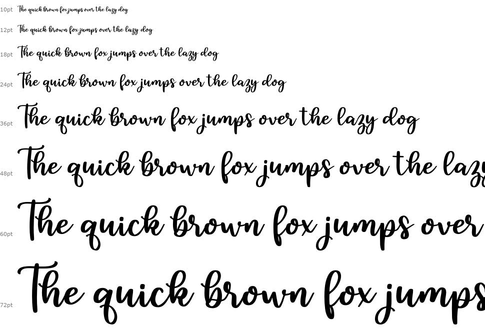 Feather font Waterfall