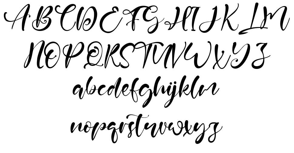 Febian Script font specimens