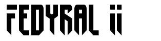 Fedyral II шрифт