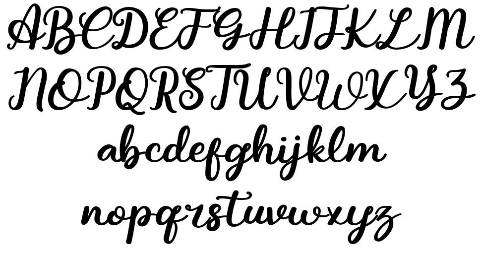 Felmay Script font specimens