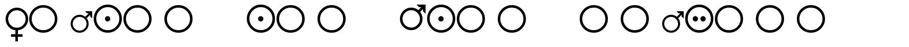 Female and Male Symbols font