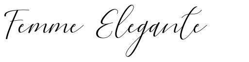 Femme Elegante шрифт