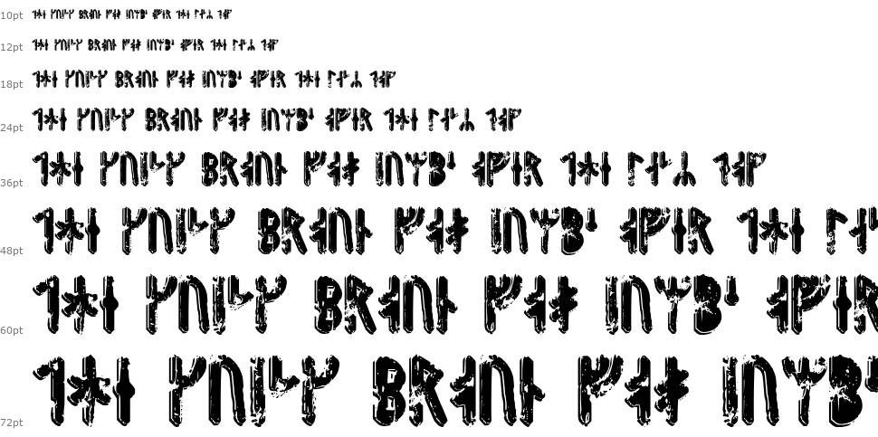 Fenrir Runic písmo Vodopád