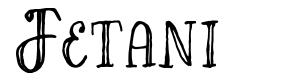 Fetani шрифт
