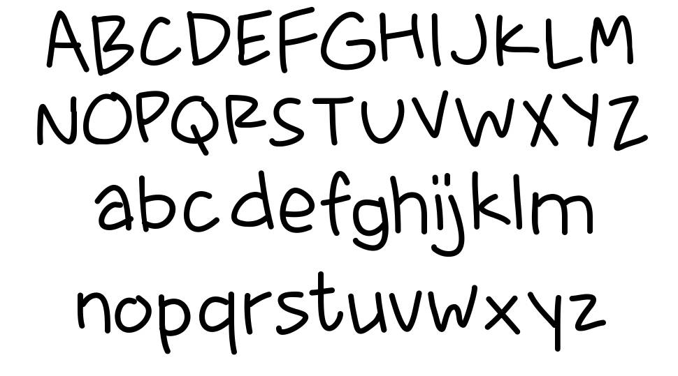 Fewriter font specimens