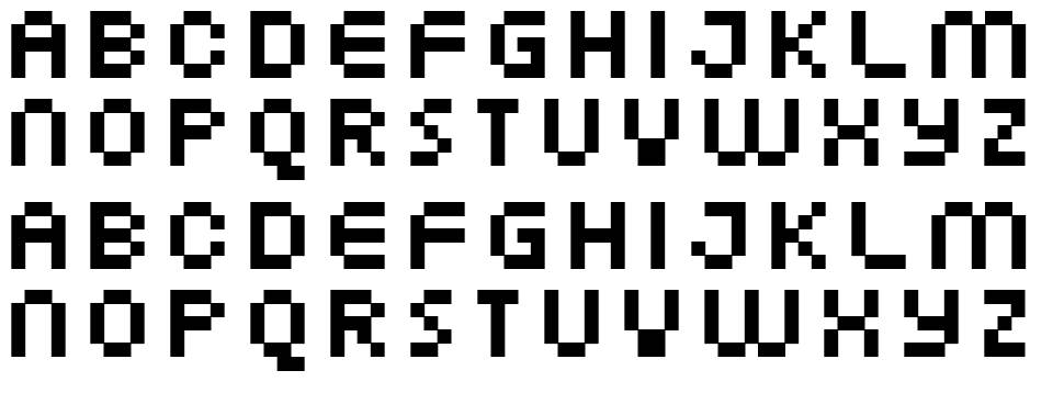 FFF Atlantis písmo Exempláře