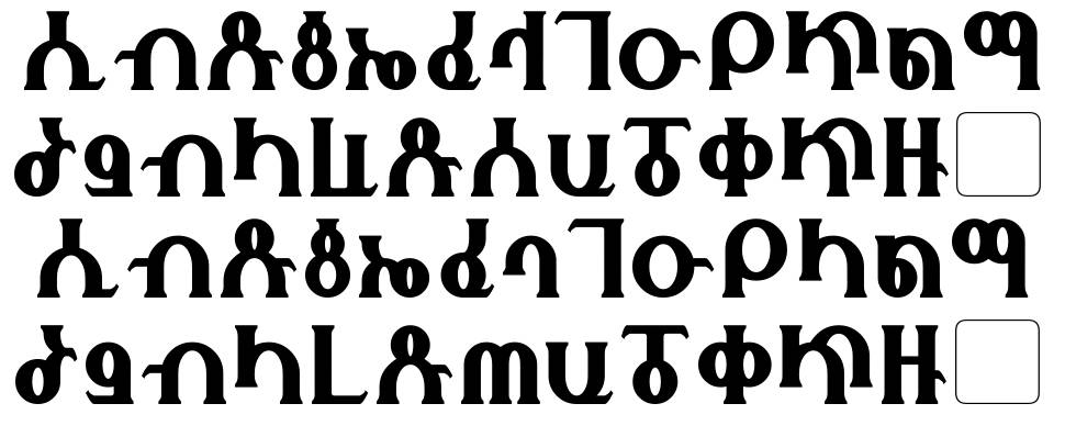 Fhokki font specimens